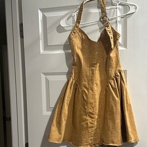 Stylish Tan Mini Dress